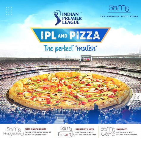 IPL ANd Pizza | Social Media Dry Fruit Post | Shiv Graphic Designer
#socialmediacreativeads #socioalmediacreativepost #socialmediadryfruitcreativeads #socialmediadryfruitpost #socialmediaconceptualpost #socialmediapost #socialmediaads #dryfruit #dryfruitads #shivcreative #shivgraphicdesigner Yoga Day Creative Ads For Food, Pizza Creative Post, Pizza Poster Design Ideas, Pizza Creative Ads, Pizza Social Media Design, Super Bowl Pizza, Pizza Social Media Post, Football Campaign, Pizza Creative