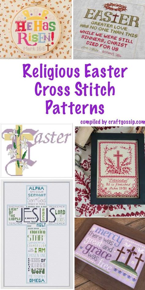 Religious Easter Cross Stitch Patterns – Cross-Stitch Easter Cross Stitch Patterns, Christian Cross Stitch Patterns Free, Religious Cross Stitch Patterns, Christian Cross Stitch Patterns, Easter Cross Stitch, Easter Embroidery Patterns, Christian Cross Stitch, Rainy Day Crafts, Easter Embroidery