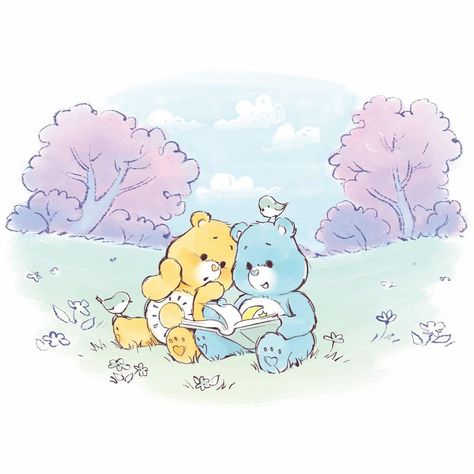 Care Bears Baby on Instagram: “Our little Funshine knows that reading stories with friends is a great way to spend time together! 📚☀️💛 #Carebears #carebearsbaby…” Care Bears Vintage, Funshine Bear, Care Bears Cousins, Bear Theme, 80s Cartoons, Name Ideas, Bear Art, Care Bear, Vintage Cartoon