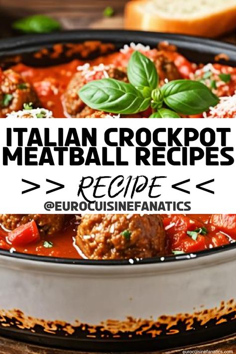 Uncover 10 mouthwatering Italian-style crockpot meatball recipes that will elevate your dinner experience—your taste buds will thank you for it!
 #europeancuisine #authentic #european #cuisine #italianfood #frenchfood #greekfood #homecooking #authenticrecipes #recipes Frozen Meatballs Crockpot Marinara, Frozen Italian Meatballs Crockpot, Crockpot Meatballs Italian, Crockpot Meatball Recipes, Italian Meatball Recipes, Frozen Meatballs Crockpot, Crockpot Meatball, Frozen Italian Meatballs, Authentic Italian Meatballs