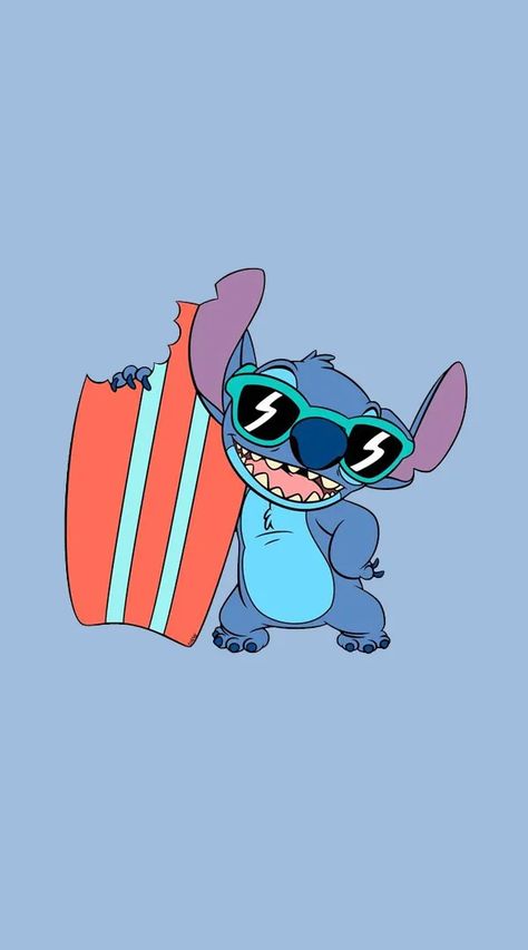 Stitch Wallpaper Explore more #lilo, Anime, Blue Koala, Disney, Fictional Character wallpaper. https://www.whatspaper.com/stitch-wallpaper-112/ Fictional Character Wallpaper, Surfing Wallpaper, Glasses Wallpaper, Stitch Wallpaper, Lilo And Stitch Drawings, Cute Summer Wallpapers, Wallpaper Disney, Stitch Drawing, Iphone Wallpaper Pattern