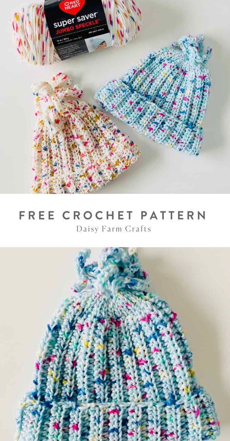 Free Crochet Pattern from Daisy Farm Crafts! Crochet Hats Free Pattern Magic Circle, Delaney Hat Free Crochet Pattern, Free Crochet Scarf Patterns For Kids, Crochet Ruffle Hat Free Written Pattern, Daisy Farm Crafts Crochet, Crocheting Hats, Crochet Toddler Hat, Crochet Hobby, Wearable Crochet