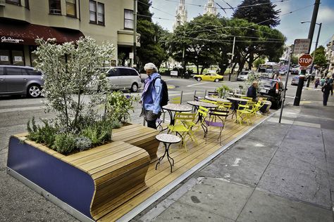 Talking Public Space and Urban Intervention With San Francisco... Atelier Design, Urban Intervention, Pocket Park, Public Seating, Public Realm, Urban Furniture, Street Furniture, Street Design, Urban Spaces