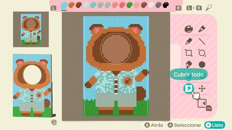 Acnh Flag Ideas Grid, Animal Crossing Grid Design, Animal Crossing Flag Designs Grid, Animal Crossing Apple, Acnh Design Id Codes, Animal Crossing Flag Designs, Acnh Standee, Tom Nook, Animal Crossing Funny