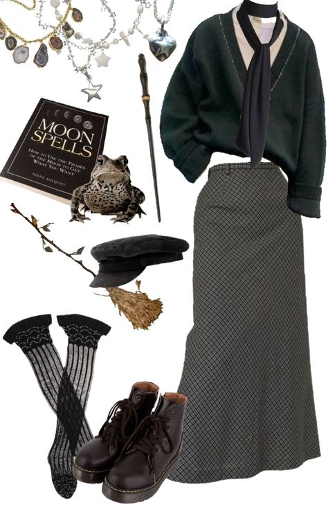 Slytherin Sweater Outfit, Hogwarts Teacher Outfits, Slytherin Outfit Casual, Hogwarts Outfits Aesthetic, Harry Potter Inspired Outfits, Hp Outfits, Hogwarts Fashion, Gryffindor Outfit, Slytherin Outfit