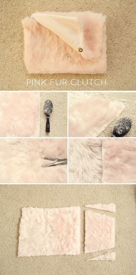 DIY// Pink Teddy Fur Clutch Bag | Fall For DIY Fur Bag Diy, Pink Fur Bag, Diy Winter Clothes, Fur Clutch Bag, Best Leather Wallet, Fur Clutch, Faux Fur Purse, Faux Fur Bag, Tote Bag Tutorial