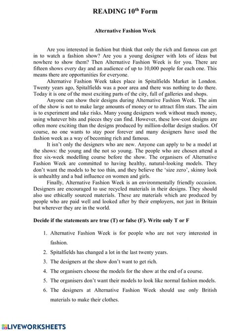 Reading comprehension online worksheet for pre-intermediate. You can do the exercises online or download the worksheet as pdf. Esl Reading Comprehension Intermediate, Intermediate Reading Comprehension, Intermediate Reading, Esl Reading Comprehension, 8th Grade Reading, Reading Comprehension Texts, Punctuation Worksheets, English Grammar Exercises, Esl Reading