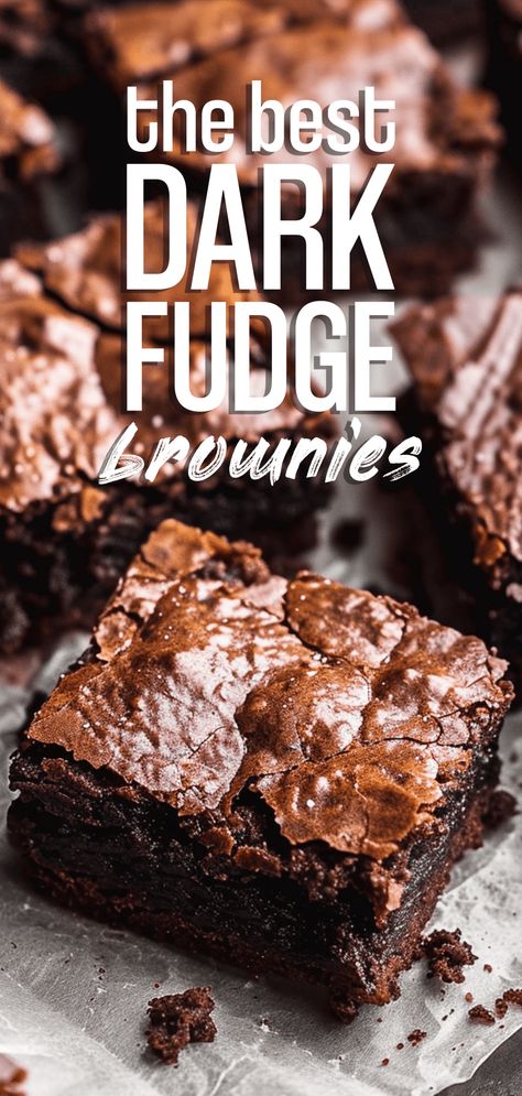 Dark Chocolate Fudge Brownies [40 Minutes] – Chasety Dark Chocolate Brownies Recipe, Amazing Brownies, Fudge Brownie Recipe, Brownies Recipes, Dark Chocolate Recipes, Peach Dessert, Fudgy Brownie Recipe, Best Brownie Recipe, Brownies Recipe Homemade