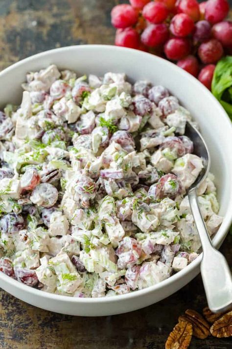 Chicken Salad Dressing, Best Chicken Salad Recipe, Easy Chicken Salad, Resep Salad, Creamy Dressing, Whole Roasted Chicken, Chicken Salad Recipe, Sauteed Chicken, Chicken Salad Recipes