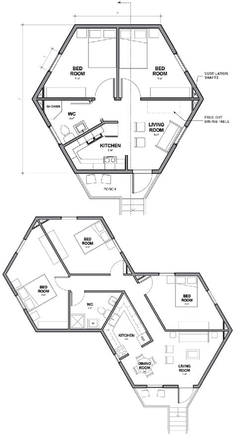 Module Architecture, Hexagon House, Grid Architecture, Lodge Plans, Silo House, Architecture Blueprints, Interior Architecture Drawing, Architecture Concept Diagram, Architectural Floor Plans