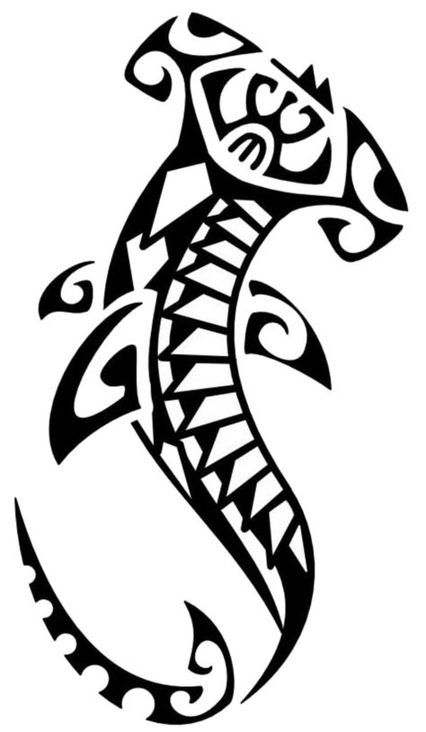 Polynesian Shark Tattoo Design, Maori Octopus, Hammerhead Tattoo, Marquesan Tattoo, Whale Shark Tattoo, Sick Drawings, Tier Tattoo, Sea Tattoo, Polynesian Tattoo Designs