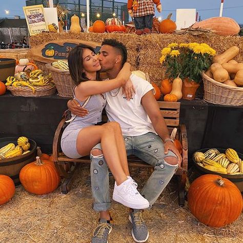 Dress by @fashionnova 🍼 Since falling pregnant, you’ve become extra gentle, caring, affectionate and attentive to all my needs (including… Pumpkin Patch Poses Couple, Pumpkin Patch Photo Ideas, Pumpkin Patch Poses, Photo Ideas Couples, Pumpkin Patch Pictures, College Pictures, My Needs, Couple Dress, Couple Picture Poses