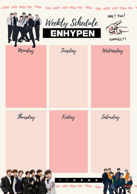 for students Tema Jadwal Pelajaran Aesthetic, Enhypen Class Schedule Template, Enhypen Schedule Template, Study Schedule Template, Class Schedule Template, Cover Novel, Simple Weekly Planner, Song Lyric Posters, Note Pad Design