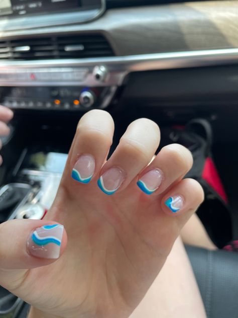 Soccer Acrylic Nails, Cruise Ship Nails, Acrylic Nails Designs Square, Eeyore Nails, Nail Art Designs Short, Country Acrylic Nails, Preppy Nails, Uñas Aesthetic, Sports Nails