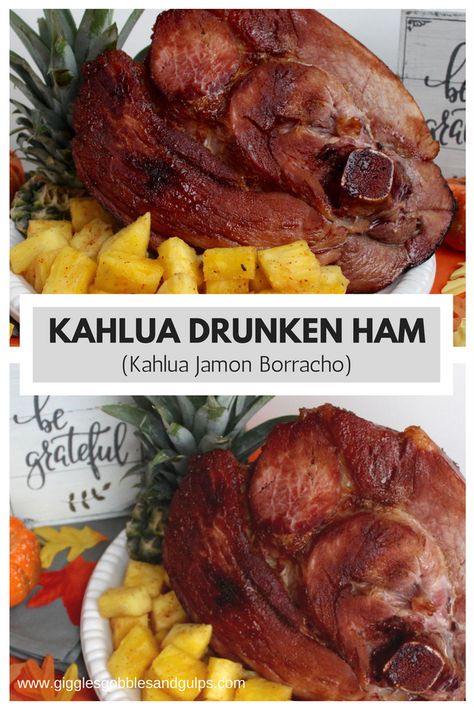 Delicious kahlua drunken ham #ElSaborDeHoy Drunken Ham, Holiday Ham Recipes, Recetas Salvadorenas, Recetas Puertorriqueñas, Ham Dinner, Holiday Ham, Ham Recipe, Sliced Ham, Mouthwatering Recipes