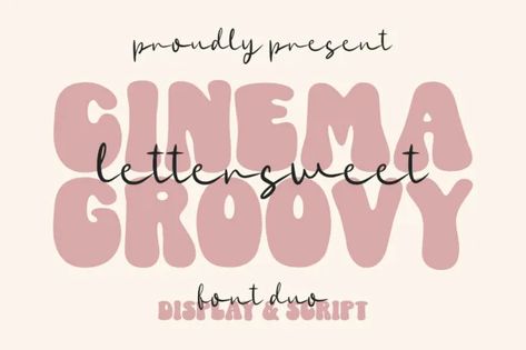 Cinema Groovy Font - Download Free Font Groovy Font Alphabet, Groovy Free Fonts, Groovy Canva Font, Groovy Font Quotes, Free Groovy Retro Fonts, Groovy Font Dafont, Vintage Retro Aesthetic, Font Creator, Groovy Font