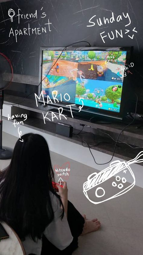 Playing Nintendo Switch Aesthetic, Mario Kart With Friends, Mario Kart Aesthetic, Hadley Aesthetic, Playing Games Aesthetic, Mario Kart Switch, Minecraft With Friends, Playing Nintendo Switch, Mario Aesthetic