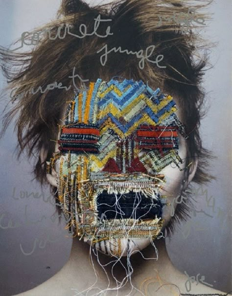 The Art of Embroidery Jose Romussi, experimental artist Jose Romussi, Embroidered Photographs, Embroidered Photo, Textil Design, Art Africain, Gcse Art, Art Brut, Arte Inspo, A Level Art