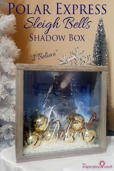 Polar Express Shadow Box Shadow Box Diy, Polar Express Christmas Party, Polar Express Christmas, Shadowbox Art, Polar Express Party, The Polar Express, Diy Shadow Box, Christmas Crafty, Christmas Shadow Boxes