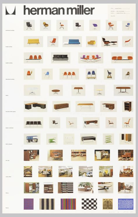 Catalog Design Layout, Furniture Graphic, Data Design, Typography Layout, Portfolio Layout, Catalog Design, Herman Miller, Modern Graphic Design, Mid Century Modern Design