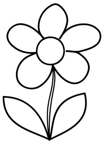 Free Printable Flower Coloring Page Template - I would make a lovely flower coloring sheet for little ones or even a craft project outline or sewing appliqué! Prints on a full size sheet of paper. Spring Flower Template Free Printables, Colorful Flower Printable, Flowers For Printing, Simple Flower Template, Flower Templates Printable Free For Kids, Flower Pictures To Color Free Printable, Flower Outline Printable, Flower Print Out, Flower Coloring Sheets Free Printable