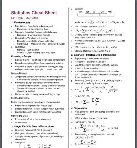 Statistics Cheat Sheet Roth Statistics Notes College, Statistics Cheat Sheet, Ap Stats, Statistics Notes, Statistics Help, Statistics Math, Math Hacks, Ap Statistics, College Math