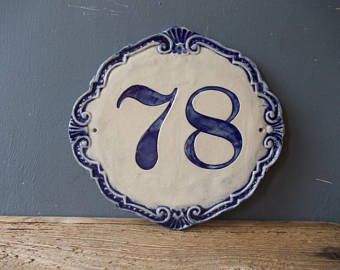 Ceramic House Numbers, Custom House Numbers, Bull Tattoos, Door Plaque, Pottery Houses, Door Number, Ceramic Bunny, Wedding Gift Tags, Horse Ornaments