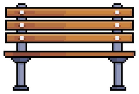 Pixel art park bench and square urban fu... | Premium Vector #Freepik #vector #wooden-bench #bench #park-bench #garden-chair Pixel Art Furniture, Pixel Furniture, Furniture Reference, Bench Garden, Art Park, Sitting Bench, Reception Chair, Garden Chair, Urban Furniture