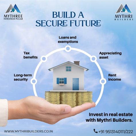 Real estate offers long-term security and financial benefits. Let Mythri Builders help you invest wisely. Explore our properties: www.mythribuilders.co.in  Visit www.mythribuilders.co.in or call @ +91 95131 40111/ +91 95131 40222  #MythriBuilders #MythriSapphire #Mythrisquare #Mythrisunshine #Mythrisignature #Builders #Nammabengaluru #Amenities #LuxuryHomes #RealEstate #Property #Bangalore #dreamhomes #properties #investment #taxbenefits #assets #security Real Estate Investing, Estate Homes, Bangalore, Investment, Real Estate, Benefits, Apartment, Marketing, Let It Be