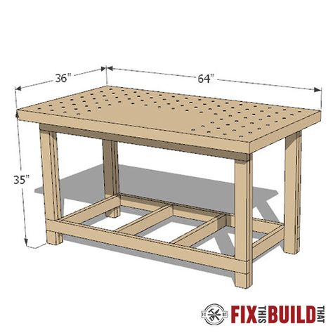 2x4 Workbench Plans, Garage Gadgets, Work Bench Ideas, 2x4 Workbench, Work Bench Diy, Homemade Bookshelves, Woodworking Assembly Table, Wood Work Bench, Simple Workbench Plans