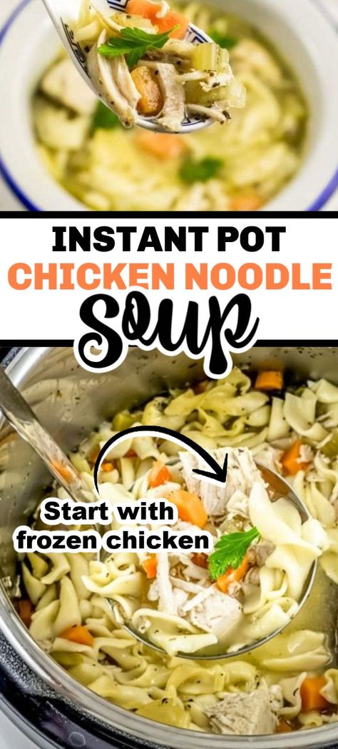 Instant Pot Chicken Noodle Soup, Instant Pot Chicken Noodle, Best Chicken Noodle Soup, Instant Pots, Chicken Noodle Soup Easy, Instant Pot Soup, Chicken Noodle Soup Homemade, Instant Pot Recipes Chicken, Noodle Soup Recipes