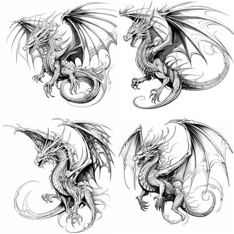 Dragon With Wings Tattoo, Dragon Wings Tattoo, Wyvern Tattoo, Dragon With Wings, Japanese Dragons, Dragon Chino, Flying Tattoo, Bicep Tattoo, Japanese Dragon