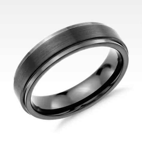 Brushed and Polished Comfort Fit Wedding Ring in Black Tungsten Carbide (6mm) Promise Rings For Guys, Wedding Rings Round, Black Wedding Rings, Celtic Wedding Rings, Couple Wedding Rings, Titanium Wedding Rings, Classic Wedding Band, Classic Wedding Rings, Black Tungsten