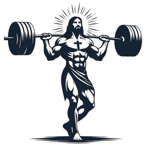 Fotografia Crossfit, Best Workout Split, Gym Logos, Christian Gym, Tattoo Jesus, Fitness Vector, God Motivation, Gym Motivation Wallpaper, Gym Icon