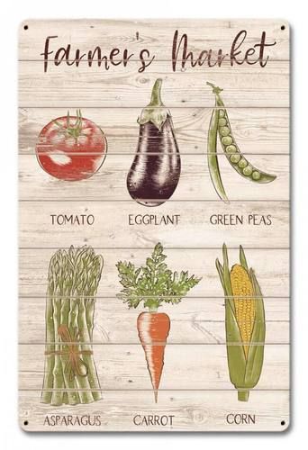 Americana Kitchen, Vegetable Farm, Farmers Market Sign, Farmers Market Recipes, Vegetable Farming, Market Sign, Cafe Kitchen, Garden Tea Party, Farm Art