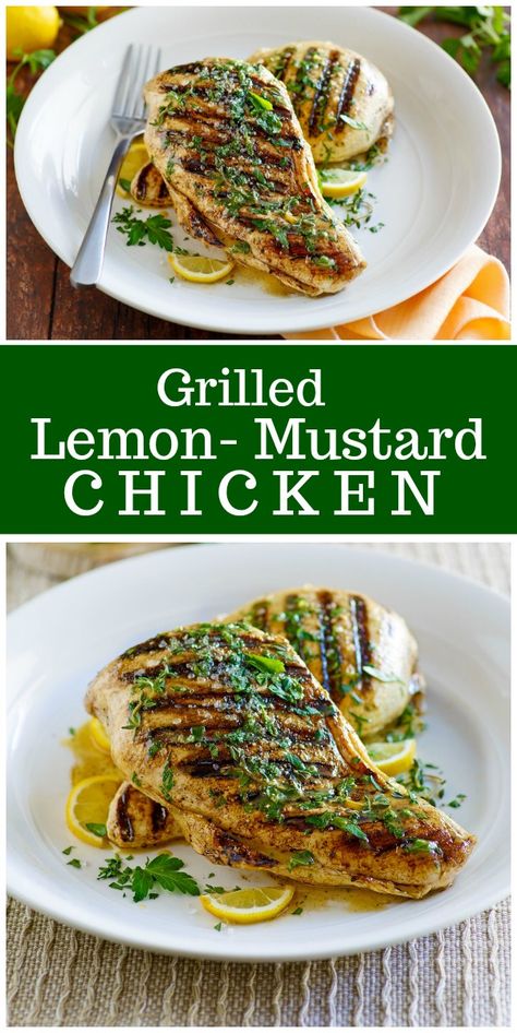 Chicken Marinade No Oil, Lemon Mustard Chicken Marinade, No Oil Chicken Recipes, Lemon Mustard Chicken, No Oil Recipes, Mustard Marinade For Chicken, Smartpoints Recipes, Chicken Breast Marinade, Sunday Prep