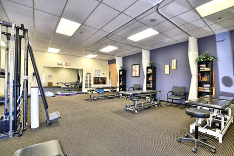 Professional Physical Therapy | Middleton MA Physio Clinic Interior Design, Physiotherapy Clinic Interior Design, Dream Therapy, Hospital Exterior, Physiotherapy Room, Rehabilitation Center Architecture, Physio Clinic, Patient Care Coordinator, Gym Space