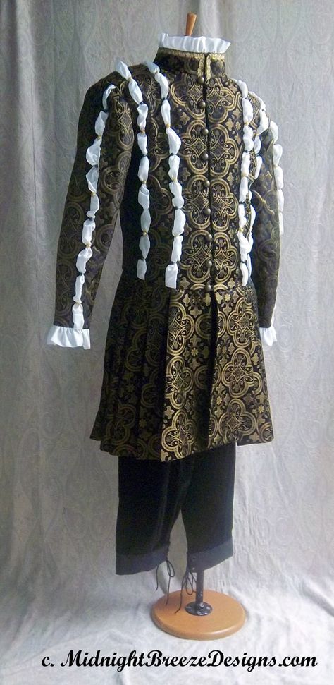 HECHOS por encargo Mens renacentista Tudor por midnightbreezedesign Hamlet Costume, Romeo And Juliet Costumes, Mens Garb, Elizabethan Fashion, Tudor Fashion, Tudor Costumes, Don Pedro, King Costume, Fashion Timeline