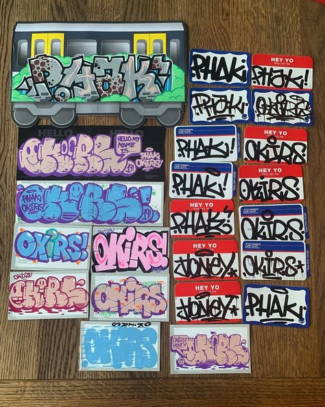 Yiiiihaaa Grosser dank geht an @okirsriko ! ## Love this stickerpack and the Exchange are awsm! ❌❌❌ . . . #stickers #graffslaps #slaps… Tagging Bubble Letters, Graffiti Slaps Stickers, Sticker Tags Graffiti, Slap Stickers Graffiti, Graffiti Stickers Ideas, Sticker Slapping, Slaps Graffiti, Graffiti Slaps, Slap Stickers