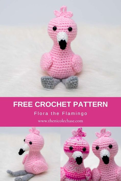 Free Flamingo Crochet Pattern - Amigurumi Flamingo Crochet Flamingo Hat Pattern Free, Small Crochet Flamingo Pattern Free, Crochet Pink Flamingo Free Pattern, Crochet Flamingo Pattern Free, Flamingo Crochet Pattern Free, Flamingo Crochet Pattern, Amigurumi Flamingo, Flamingo Toy, Crochet Lovey Free Pattern