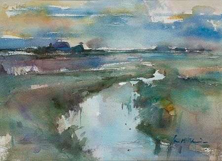 Watercolor Landscape Paintings, Watercolor Abstract, Watercolor Landscape, Abstract Watercolor, Oil Pastel, Abstract Landscape, Watercolour Painting, Landscape Art, Landscape Paintings