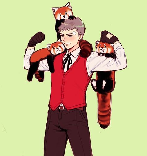 Persona 3 Anime, Akihiko Sanada, Panda Day, Birthday 22, Drawing Things, Persona 3, Red Panda, Make Me Happy, Anime Fanart