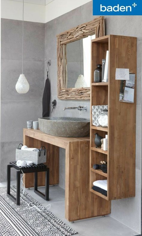 Bathroom Drømme Bad, Very Small Bathroom, Bad Inspiration, Rustic Bathrooms, Small Bathroom Storage, Diy Bathroom Decor, Rustic Bathroom, Diy Bathroom, Design Case