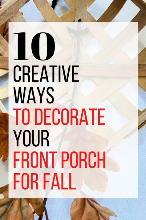 Fall Front Porch Decor Ideas Easy Diy, Cheap Fall Decorations, Porch On A Budget, Diy Fall Crafts, Diy Fall Decor Ideas, Fall Deck, Fall Front Porch Decor Ideas, Cheap Fall Decor, Diy Fall Decor