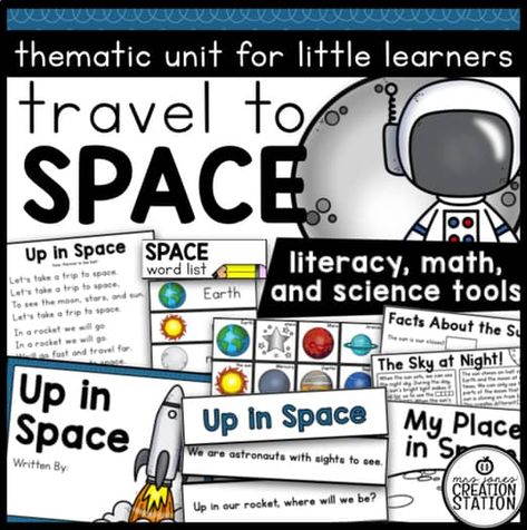 SPACE AND SOLAR SYSTEM SCIENCE ACTIVITIES AND LESSON PLANS FOR KINDERGARTEN Lesson Plans For Kindergarten, Space Lesson Plans, Stomp Rocket, Space Lessons, Space Words, Science Tools, Space Facts, Kindergarten Lesson Plans, Teacher Lesson Plans