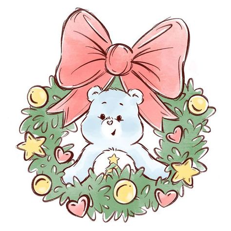 Care Bears Baby (@carebearsbaby) • Instagram photos and videos Pink Christmas Iphone Wallpaper, Care Bears Vintage, Star Wreath, The Care Bears, Baby Snow, Care Bears Cousins, Cute Headers, 80s Cartoons, Wallpaper Iphone Christmas