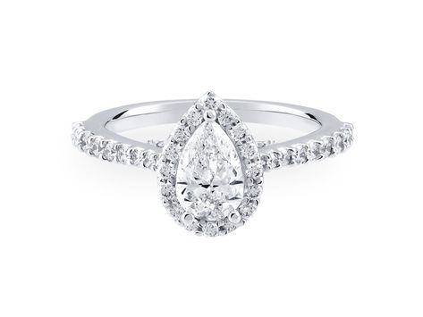 It's a brilliant choice if you want a sparkler that stands out The post The Pear Cut Engagement Ring Is Having a Moment appeared first on The Kit. Birks Engagement Rings, Pear Cut Diamond Engagement Ring, Radiant Diamond Engagement Rings, Stackable Engagement Ring, Contour Wedding Band, Emerald Cut Diamond Engagement, Pear Cut Engagement Rings, Engagement Ring Shapes, Pear Cut Diamond