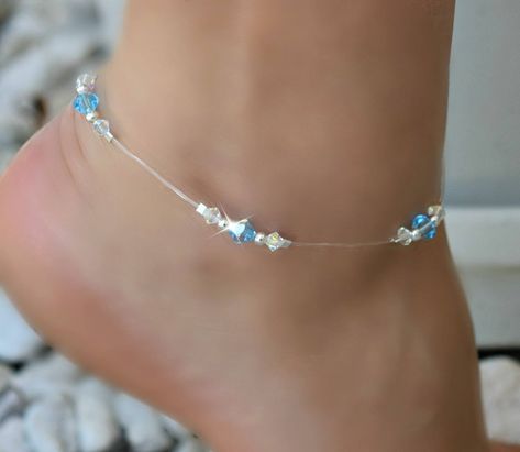 Crystal anklet is made with invisible stretch cord and swarovski crystals. Easy to slip over foot to ankle. Custom sizes and colors available. Average ankle size can wear a 9 inch. Ankle Bracelets Diy, Anklet Tattoos, Crystal Anklet, Ankle Jewelry, Women Anklets, Swarovski Crystal Bracelet, Casting Jewelry, Ankle Bracelet, Healing Jewelry