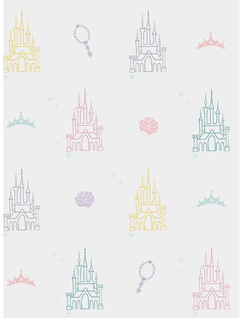 Cute Disney Backgrounds, Princess Disney Wallpaper, Girls Disney Bedroom, Disney Princess Bedroom, Disney Pattern, Disney Princess Nursery, Chateau Disney, Disney Princess Room, Princess Royalty