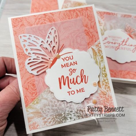 Stampin Up Paper Butterfly Accents, Card Making Tools, Designer Paper Cards, Vellum Cards, Free Stamps, Paper Butterfly, Birthday Cards For Women, Stampin Up Catalog, Spring Cards